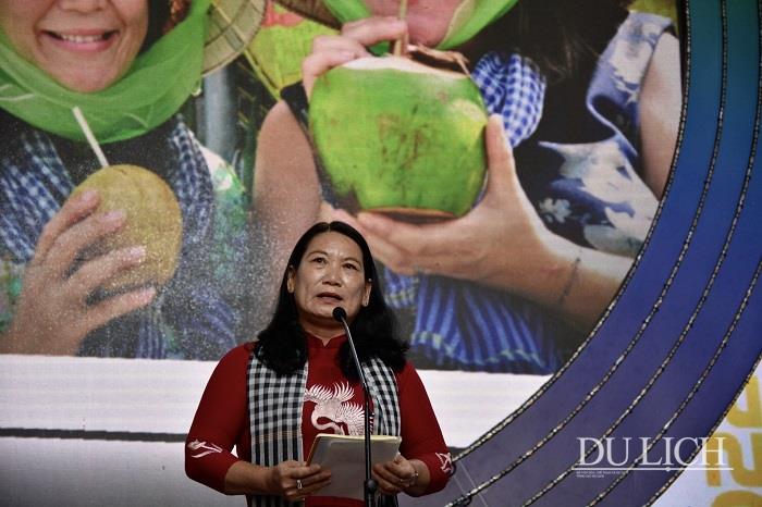 Bà Nguyễn Thị Bé Mười – Phó Chủ tịch UBND tỉnh Bến Tre phát biểu tại chương trình.